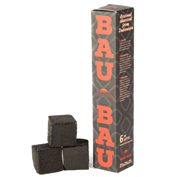 Уголь Bau Bau Кокосовый 6 Шт Черный (25 Мм) в Калининграде
