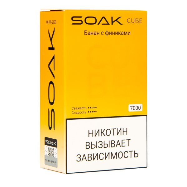 Soak Cube Банан С Финиками 7000 Затяжек в Калининграде