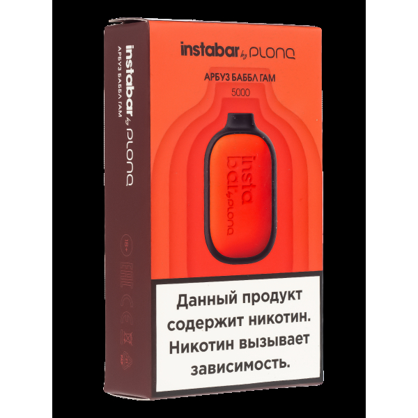 Plonq Instabar Арбуз Баббл Гам (5000 Затяжек) 20 Мг в Калининграде