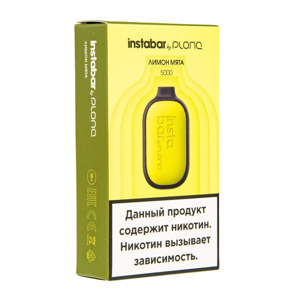 Plonq Instabar Лимон Мята (5000 Затяжек) 20 Мг в Калининграде