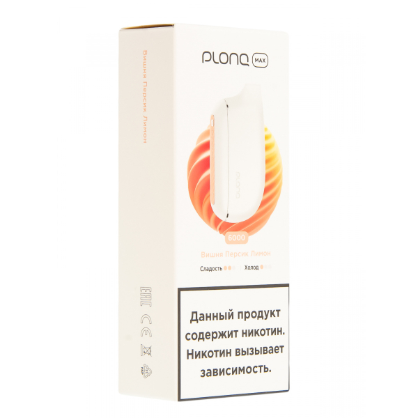Plonq Max Вишня Персик Лимон (6000 Затяжек) 20 Мг в Калининграде