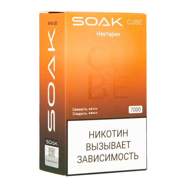 Soak Cube Нектарин 7000 Затяжек в Калининграде