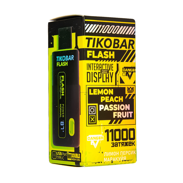 Электронка Tikobar Flash Лимон Персик Маракуйя 11000 Затяжек в Калининграде