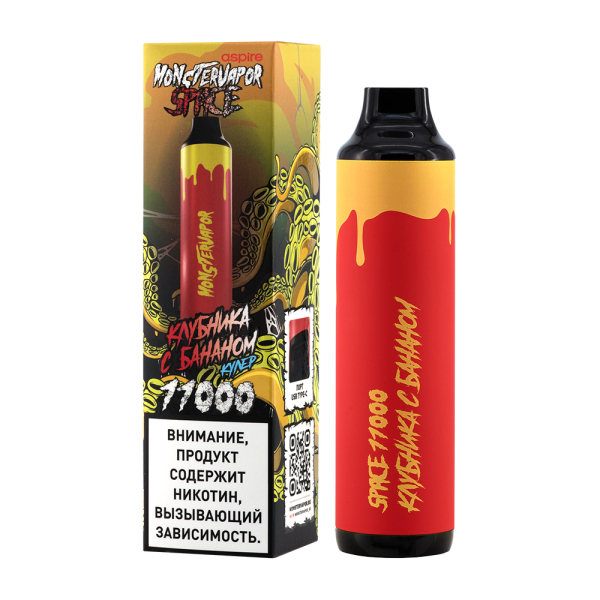 Электронка Monstervapor Space Клубника И Банан (11000 Затяжек) в Калининграде