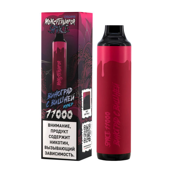 Электронка Monstervapor Space Виноград И Вишня (11000 Затяжек) в Калининграде