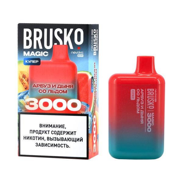 Электронка Brusko Magic Арбуз Дыня Со Льдом (3000 Затяжек) в Калининграде