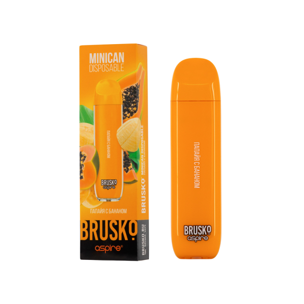 Электронка Brusko Minican Папайя С Бананом(1500 Затяжек) в Калининграде