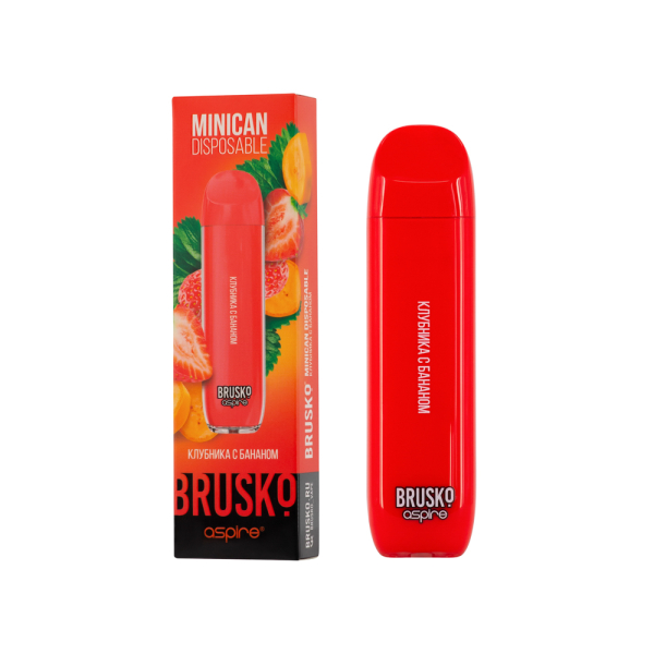 Электронка Brusko Minican Клубника С Бананом (1500 Затяжек) в Калининграде