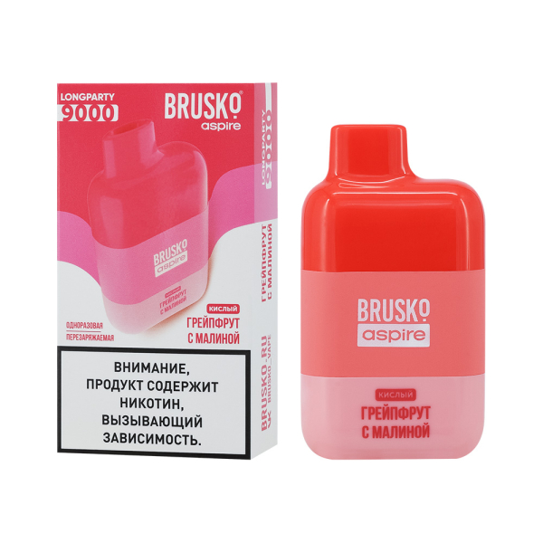 Электронка Brusko Longparty Грейпфрут И Малина (9000 Затяжек) в Калининграде