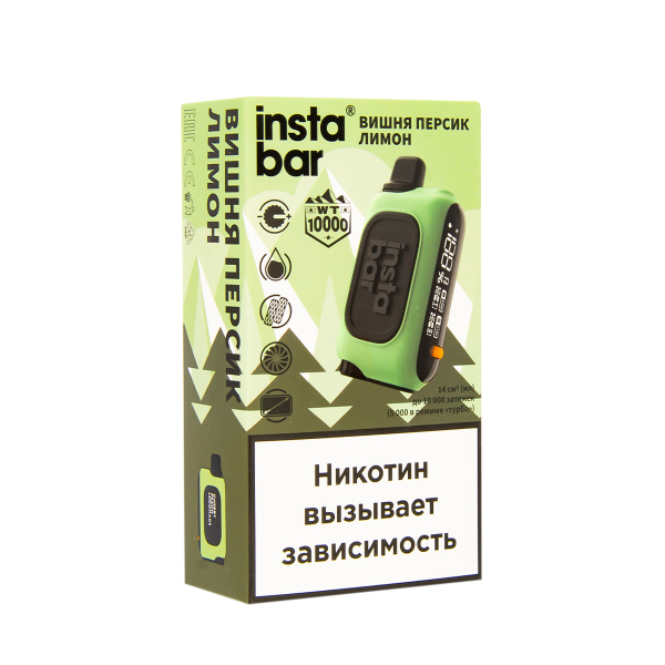 Электронка Plonq Instabar Вишня Персик Лимон (10000 Затяжек) 20 Мг в Калининграде