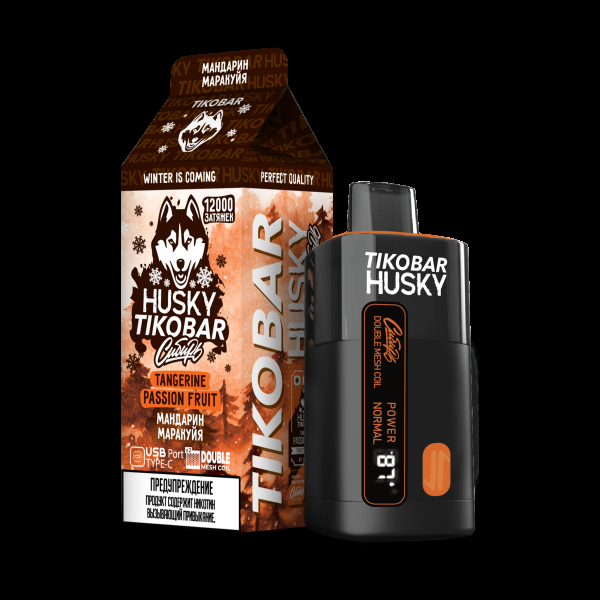 Электронка Tikobar Husky Сибирь Мандарин Маракуйя 12000 Затяжек в Калининграде