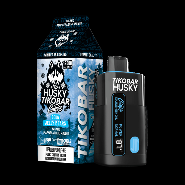 Электронка Tikobar Husky Сибирь Кислые Мармеладные Мишки 12000 Затяжек в Калининграде