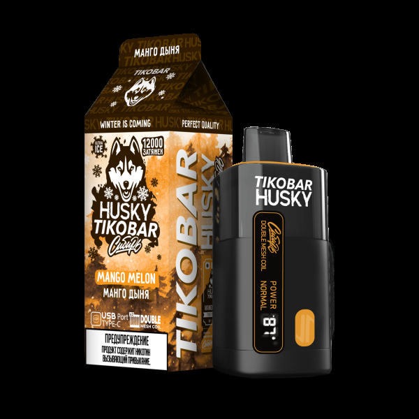 Электронка Tikobar Husky Сибирь Манго Дыня 12000 Затяжек в Калининграде