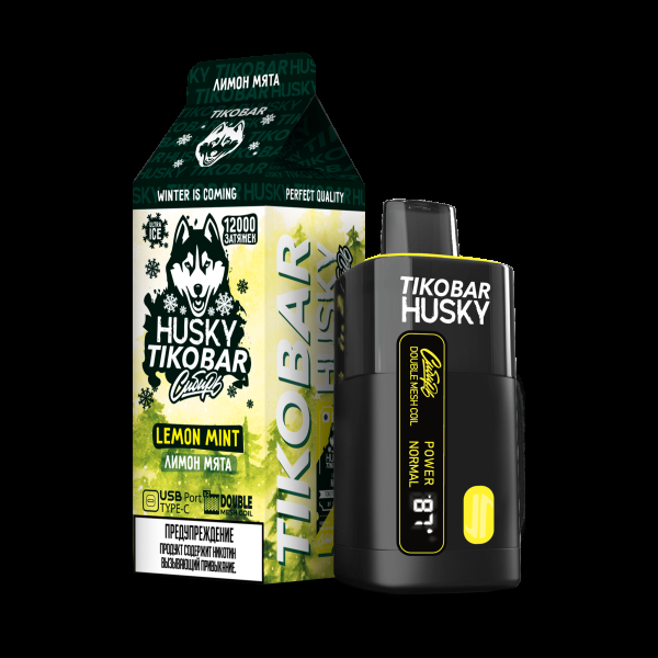 Электронка Tikobar Husky Сибирь Лимон Мята 12000 Затяжек в Калининграде