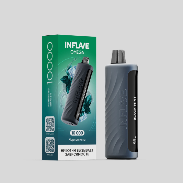 Электронка Inflave Omega Черная Мята (10000 Затяжек) в Калининграде