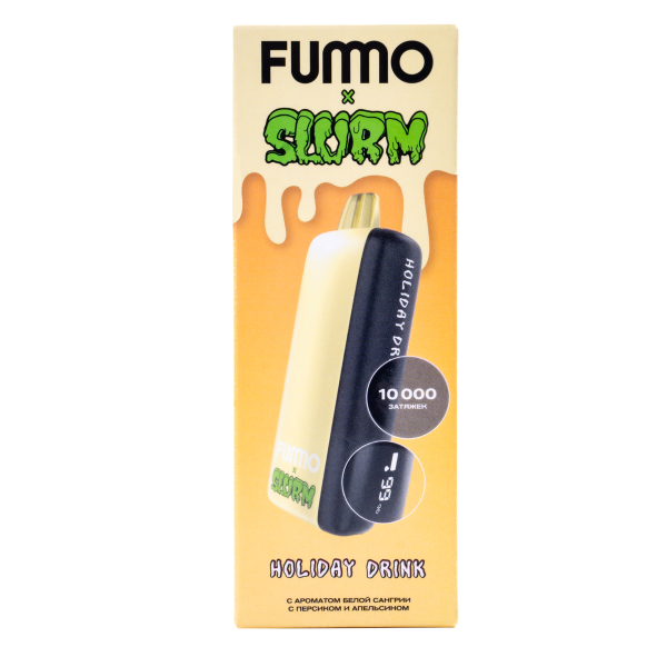 Электронка Fummo Indic Slurm Белая Сангрия С Персиком И Апельсином (10 000 Затяжек) в Калининграде