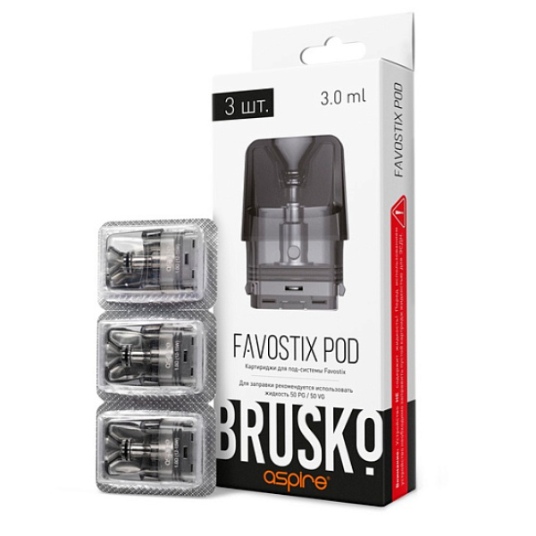 Сменный Картридж Brusko Favostix 0.6 Ом, Упак. 3 Шт в Калининграде