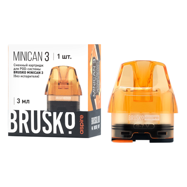 Сменный Картридж Brusko Minican 3, (Оранжевый), 3 Мл, Упак. 1 Шт в Калининграде