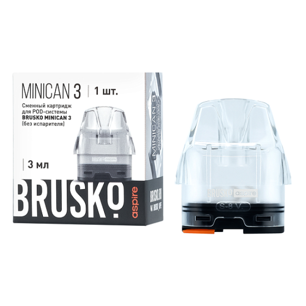 Сменный Картридж Brusko Minican 3, (Прозрачный), 3 Мл, Упак. 1 Шт в Калининграде