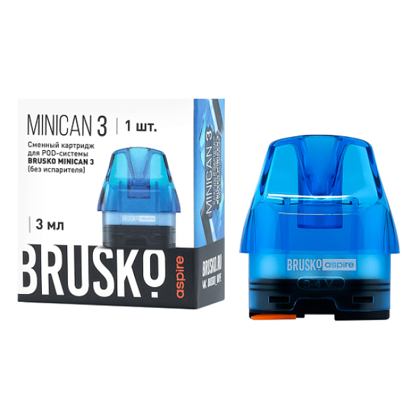 Сменный Картридж Brusko Minican 3, (Синий), 3 Мл, Упак. 1 Шт в Калининграде