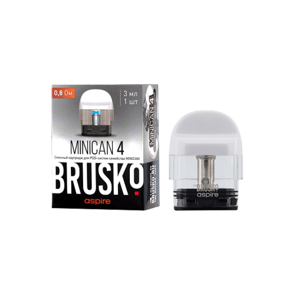 Сменный Картридж Brusko Minican 4 (3Мл) 0,8 Ом, Упак. 1 Шт белый в Калининграде