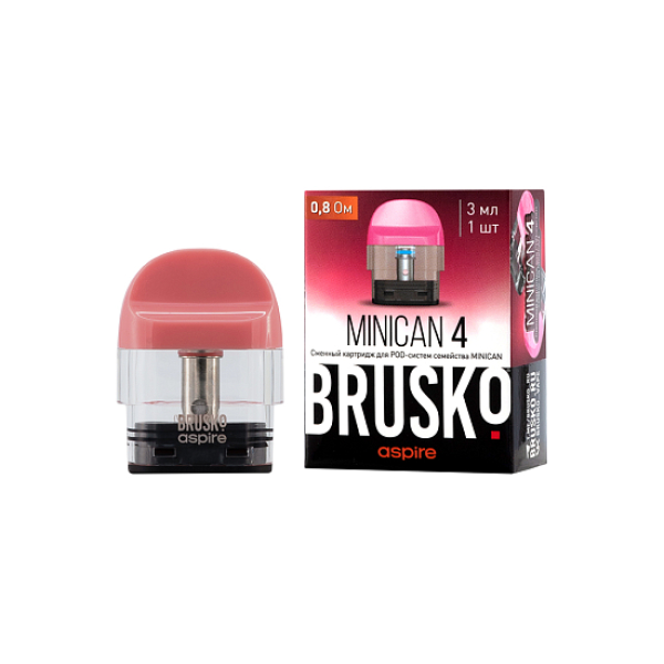 Сменный Картридж Brusko Minican 4 (3Мл) 0,8 Ом, Упак. 1 Шт розовый в Калининграде