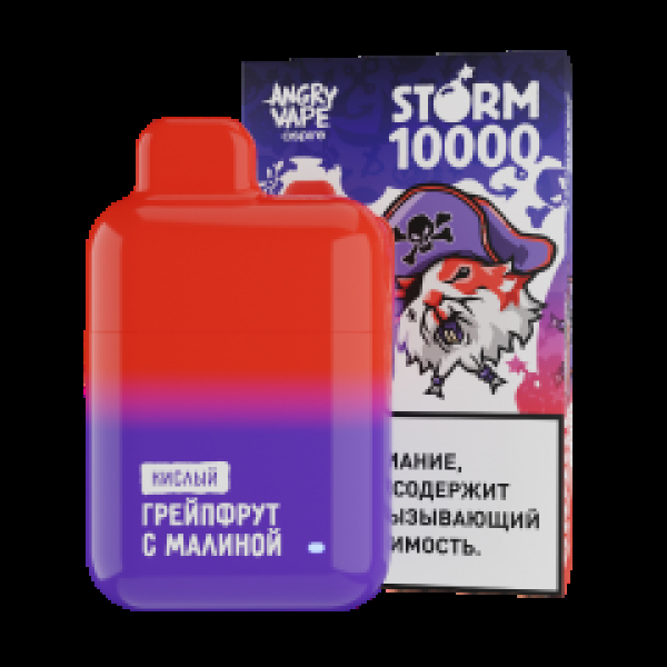 Электронка Angry Vape  Storm Грейпфрут С Малиной 10000 затяжек в Калининграде