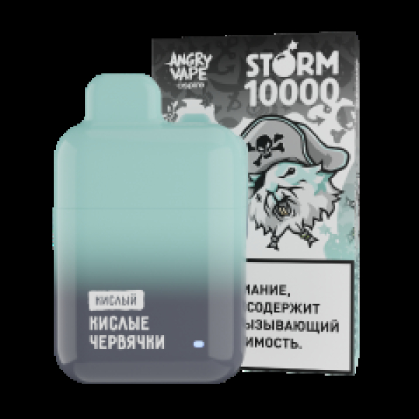 Электронка Angry Vape  Storm Кислые Червячки 10000 затяжек в Калининграде