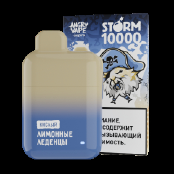 Электронка Angry Vape  Storm Лимонные Леденцы 10000 затяжек в Калининграде