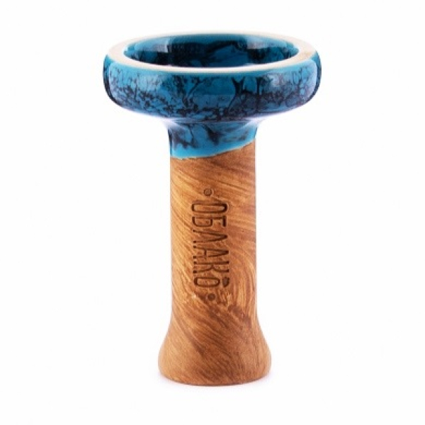 Чаша Облако Black Glaze Голубой Черный Мрамор для кальяна в Калининграде