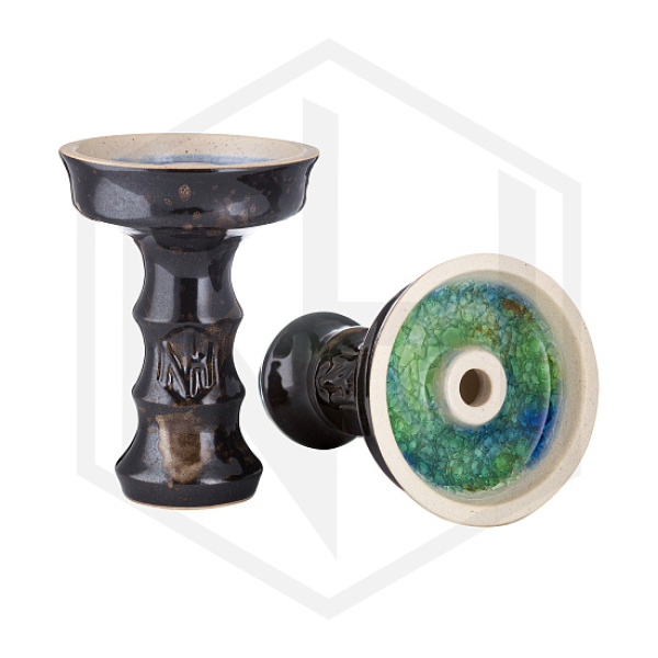 Чаша Nejn Lotus Glaze Black Черная для кальяна в Калининграде