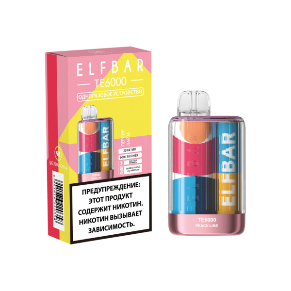 ЭСДН ELF BAR Te Персик Лайм 6000 затяжек в Калининграде