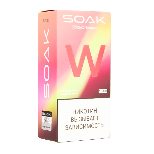 Электронная сигарета Soak W Яблоко Тимьян 10000 в Калининграде