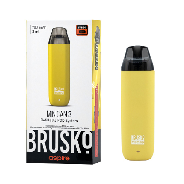 POD-система Brusko Minican 3 Жёлтый в Калининграде