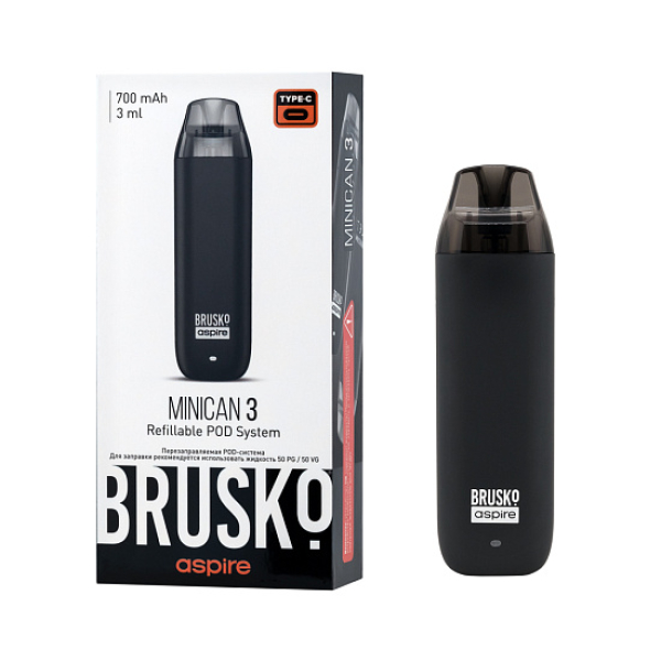 POD-система Brusko Minican 3 Чёрный в Калининграде