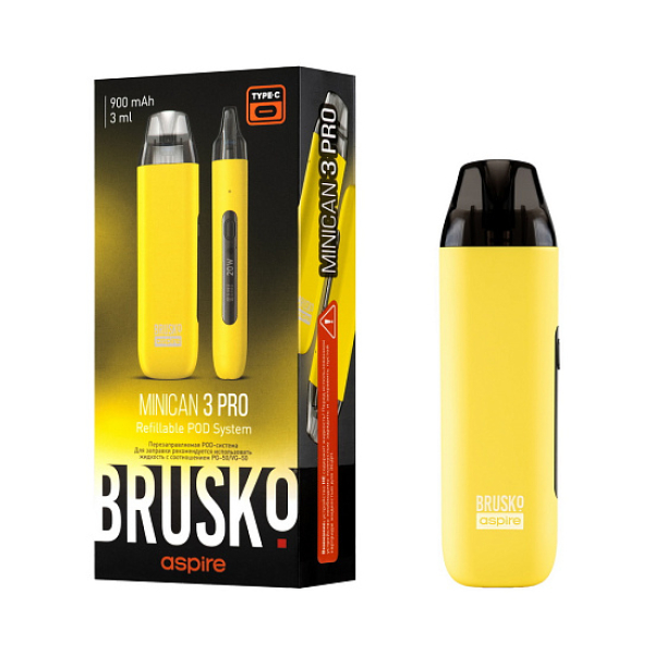 POD-система Brusko Minican 3 Pro желтый в Калининграде