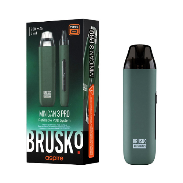 POD-система Brusko Minican 3 Pro зеленый в Калининграде