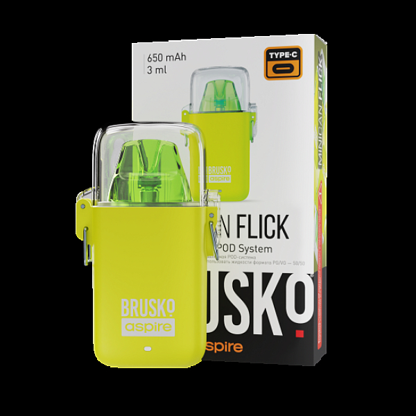 POD-система Brusko Minican Flick Жёлтый в Калининграде