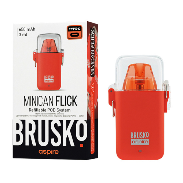 POD-система Brusko Minican Flick Красный в Калининграде