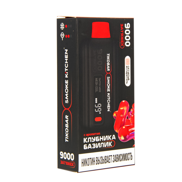 Электронка Tikobar X Smoke Kitchen Solo Клубника Базилик 9000 тяг в Калининграде