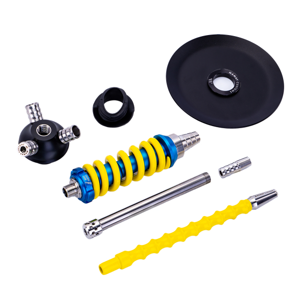 Кальян Mamay Customs Coilover Micro Голубой Жёлтый в Калининграде