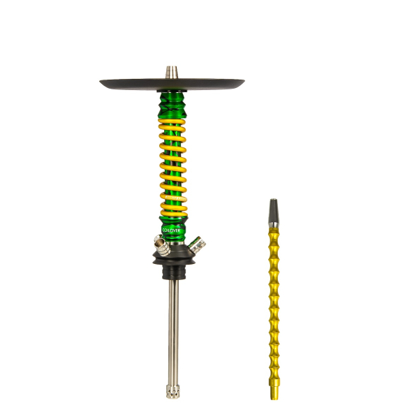 Кальян Mamay Customs Coilovers Mini Зелёный Сплеш Золотой в Калининграде