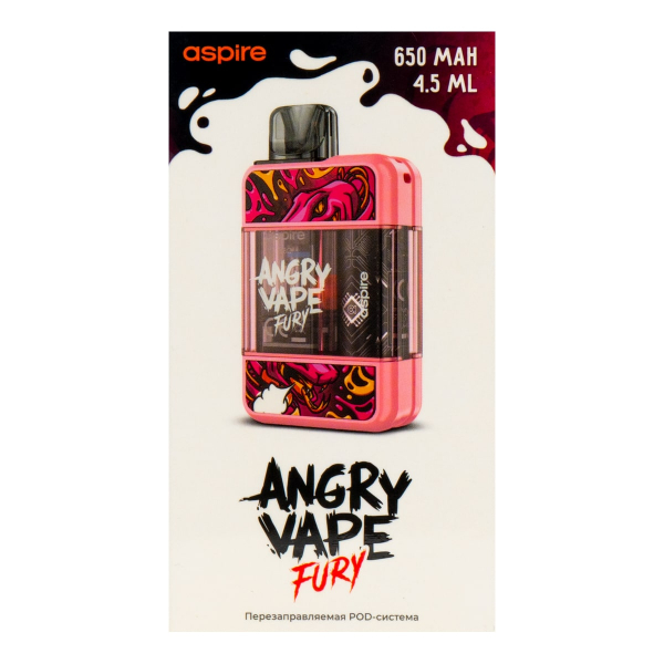 POD-система Brusko Angry Vape Fury 650 Mah Розовый в Калининграде
