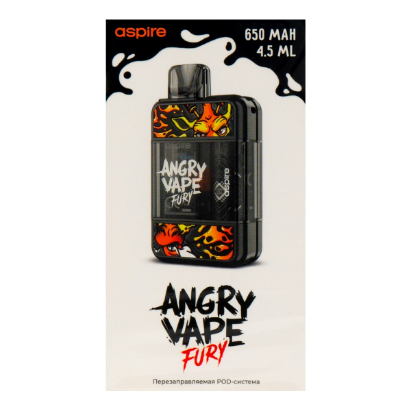 POD-система Brusko Angry Vape Fury 650 Mah Черный в Калининграде