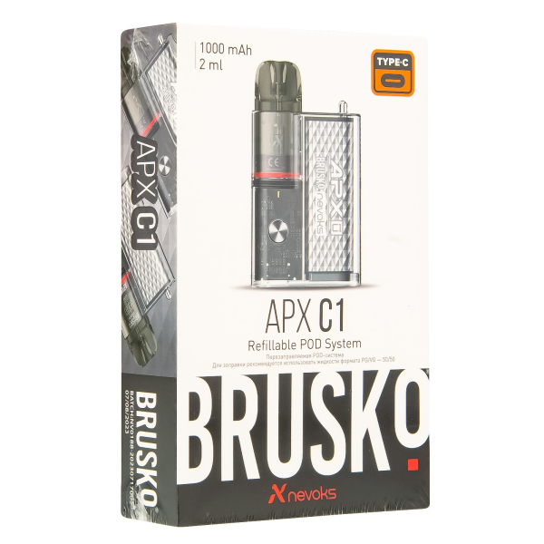 POD-система Brusko Apx C1 Серебристый Кристалл в Калининграде
