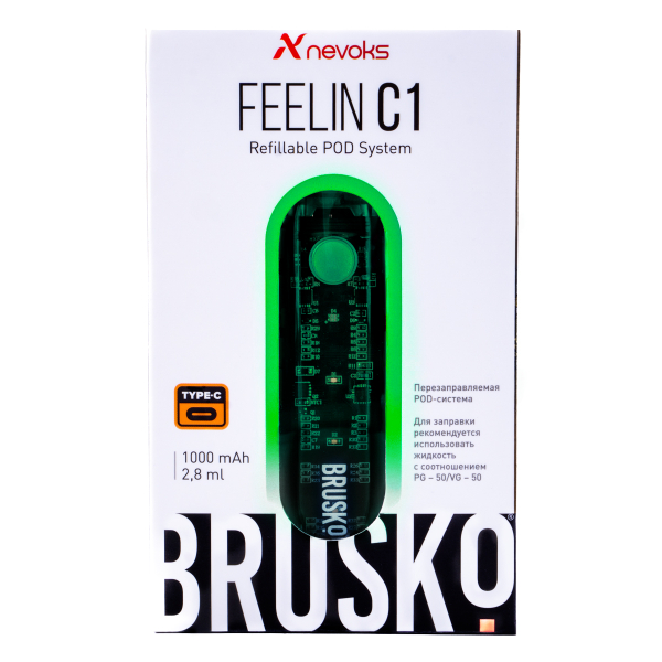 POD-система Brusko Feelin C1 Зеленый в Калининграде