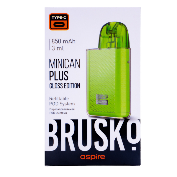 POD-система Brusko Minican Plus Gloss Edition Зелёный в Калининграде