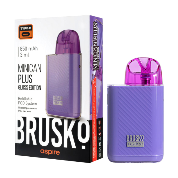 POD-система Brusko Minican Plus Gloss Edition Фиолетовый в Калининграде