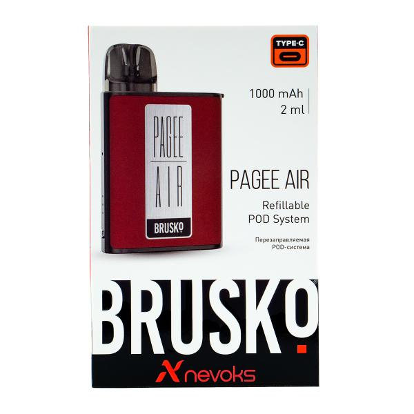 POD-система Brusko Pagee Air Crimson Red Красный в Калининграде