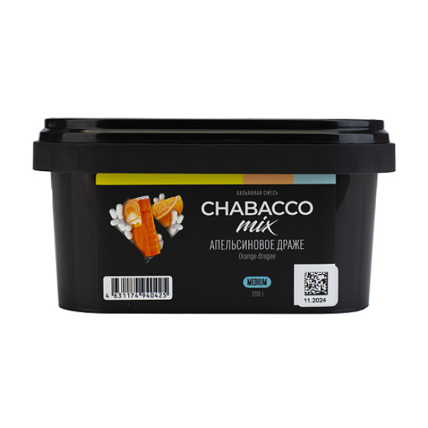 Бестабачная смесь Chabacco Mix Orange Dragee Апельсиновое Драже  Medium 200 грамм в Калининграде